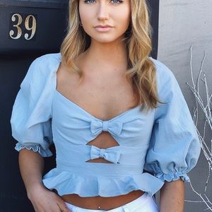 Cropped Denim Blouse